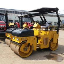 India Hot Sale Paving Machinery Ltc3f 3 Tons Double Drums Mechanical Drive Hydraulic Vibration Mini Road Roller
